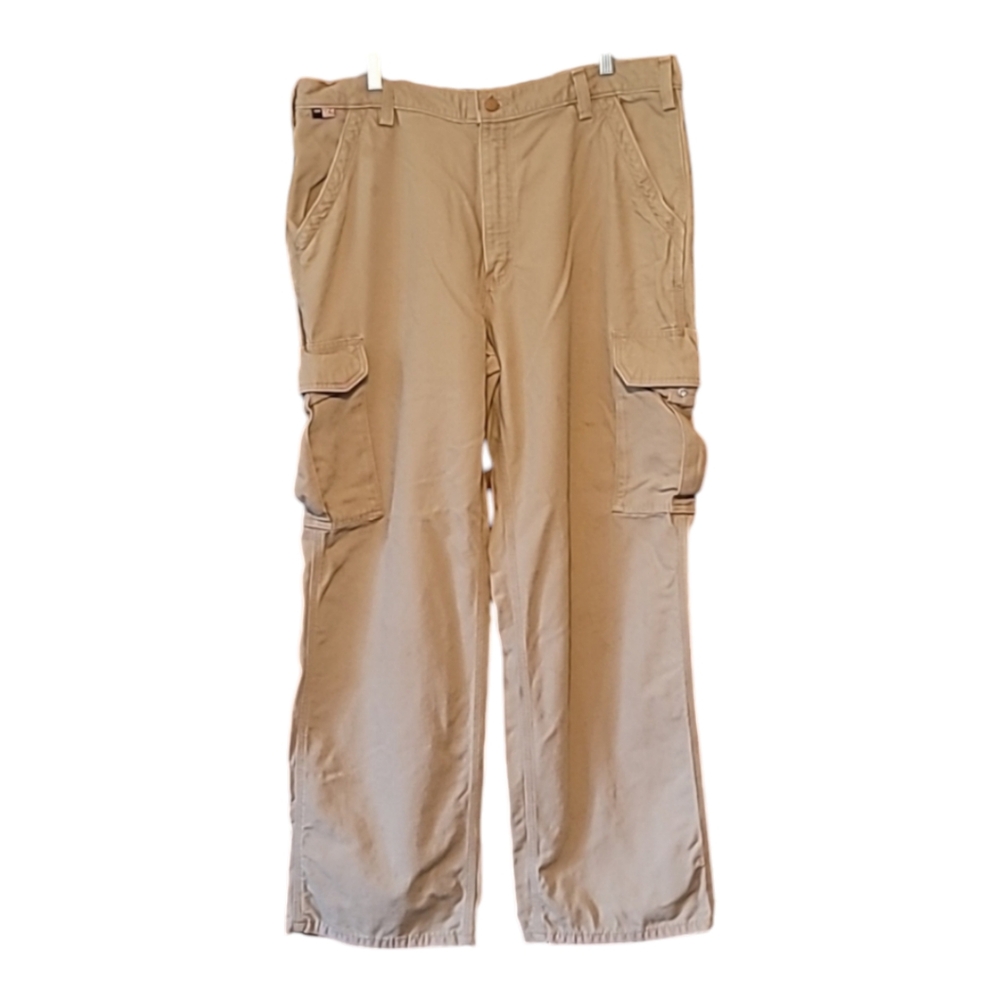 Carhartt cargo pants FR tan straight leg 40x30 craftsman welding metalwork Y2K